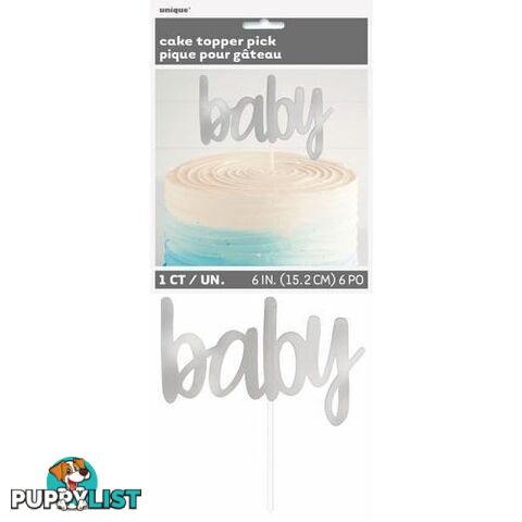 Cake Topper Silver Foil Baby 152cm 6 - 011179909025