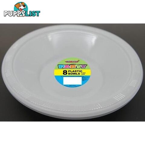 Bright White 8 x 18cm (7) Plastic Bowls - 9311965321361