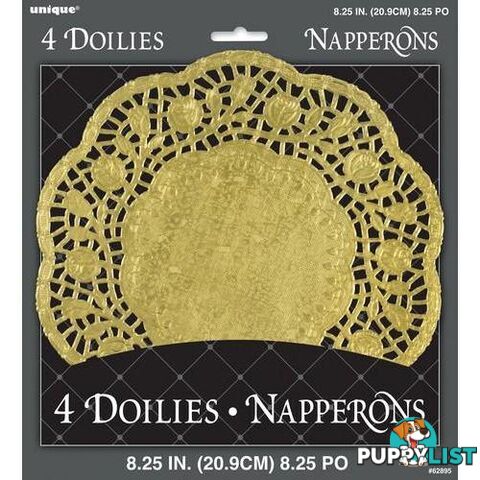 Foil Doilies 20.9cm (8.25) Gold - 011179628957