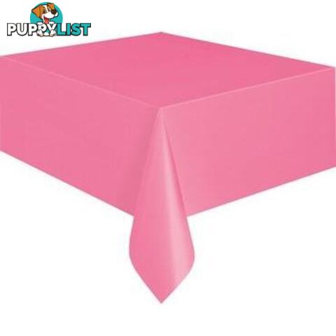 Hot Pink Unique Plastic Tablecover Rectangle 137cm x 274cm (54 x 108) - 011179050826