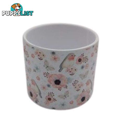 Small Pot Animal Range 12x10cm Bird and Flower Design - 801032