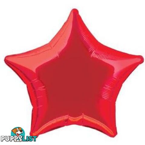 Red Star 50cm (20) Foil Balloon Packaged - 011179533237