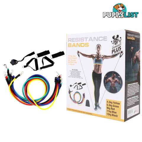 Fit Resistance Band Set 11pcs - 9328644069742