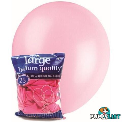 Pink - 25 x 30cm (12) Decorator Balloons - 9311965025238