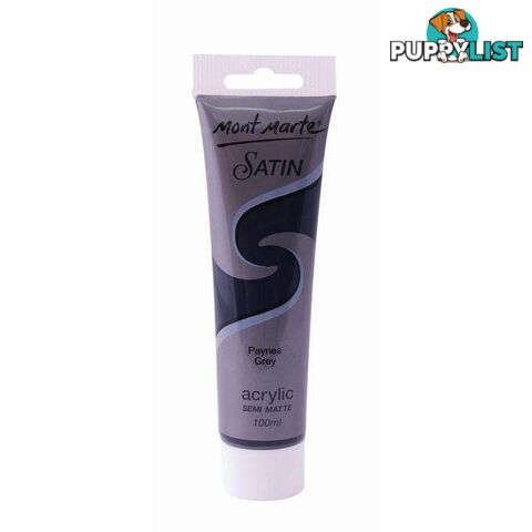 Mont Marte Satin Acrylic Paynes Grey Semi Matte 100ml - 9328577007323