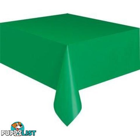 Emerald Green Unique Plastic Tablecover Rectangle 137cm x 274cm (54 x 108) - 011179050918