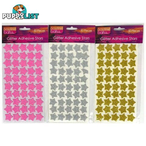 Glitter Adhesive Stars Pack of 3 - 900027