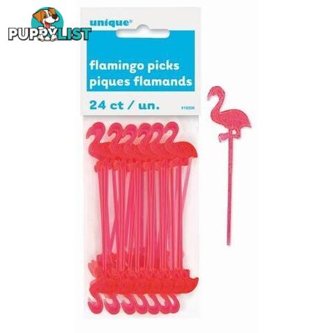 Luau 24 Flamingo Picks 75cm 3 - 011179192083