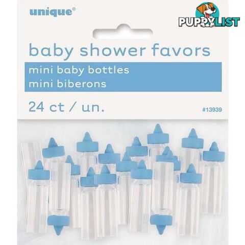 24 Mini Baby Bottles Blue - 011179139392