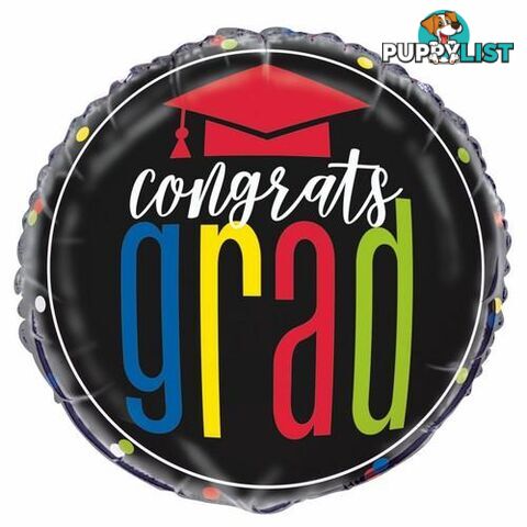 Congrats Grad 45cm (18) Foil Balloon Packaged - 011179726677