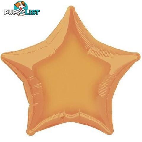 Orange Star 50cm (20) Foil Balloon Packaged - 011179533756