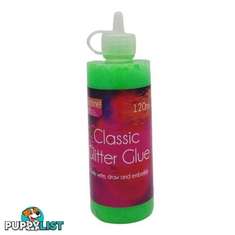 Neon Glitter Glue Green 120ml - 800294