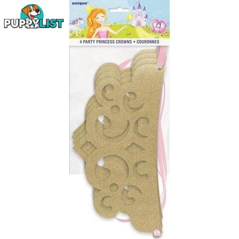 Magical Princess 4 Paper Party Crowns - 011179583812