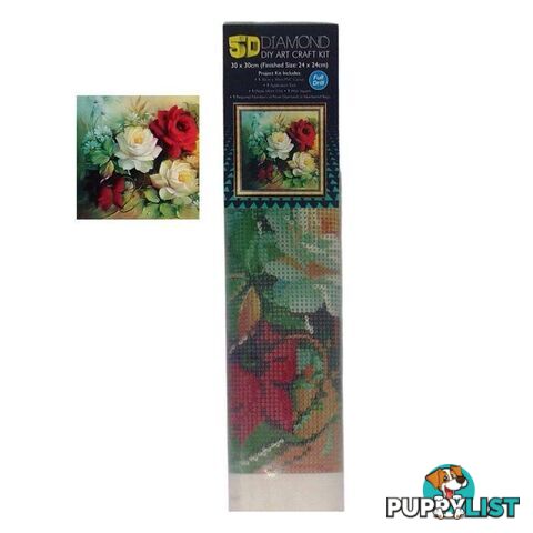 5D Diamond Art Painting Flower Roses - 800494