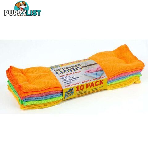 Microfibre Cloths 40x40cm 10Pk - 9328644053840