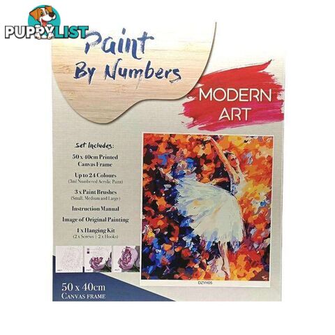 Paint By Numbers Ballerina with Frame 40x50cm - 800522