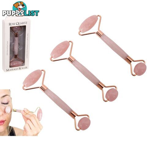 Rose Quartz Wellness Massage Roller 14cm - 9319844595162