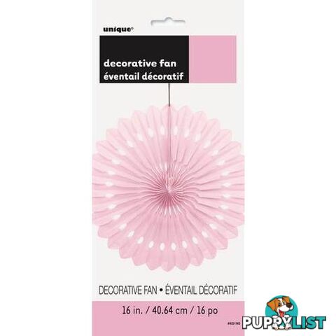 Decorative Fan Lovely Pink 40cm (16) - 011179631902