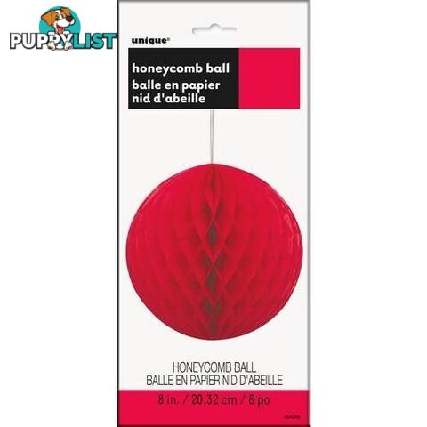 Honeycomb Ball Ruby Red 20cm (8) - 11179642557