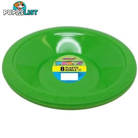 Lime Green 8 x 18cm (7) Plastic Bowls - 9311965321064