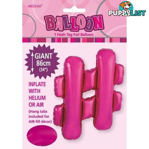 Hot Pink # Alphabet Foil Balloon 86cm (34) - 9311965431572