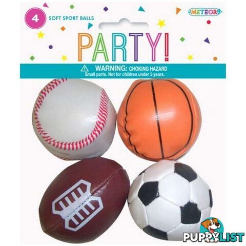 4 Soft Sports Balls - 9311965754206