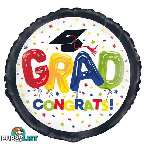 Congrats Grad 45cm (18) Foil Balloon - Packaged - 011179737475