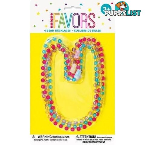 4 Bead Necklaces - 011179848034