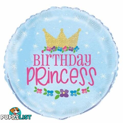 Magical Princess Birthday Princess 45cm (18) Foil Balloon Packaged - 011179583874