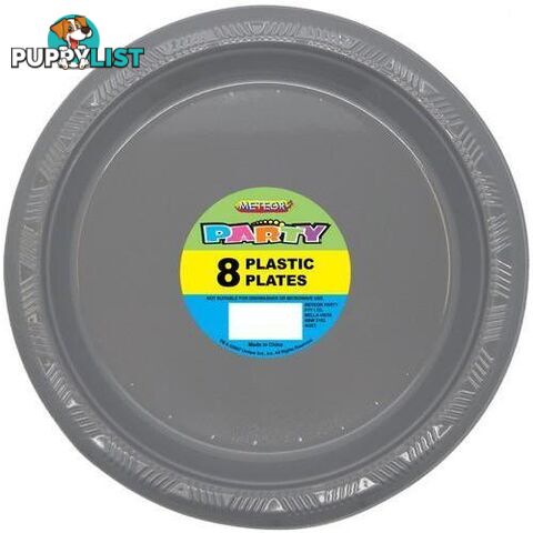 Silver 8 x 23cm (9) Plastic Plates - 9311965343370