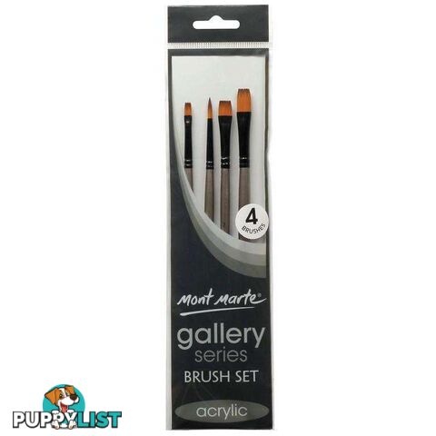 Gallery Series Brush Set Acrylic 4pce - 9328577016721