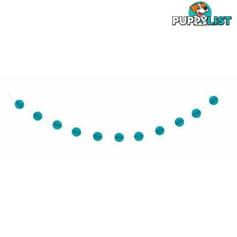 Honeycomb Ball Garland 2.13m (7) - Caribbean Teal - 011179633838