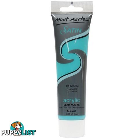 Acrylic Paint Satin Semi Matte 100ml - Turquoise - 9328577039171