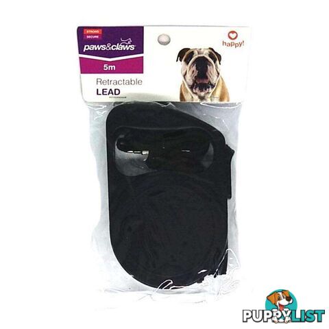 Retractable Dog Lead Black 5mtr - 800433