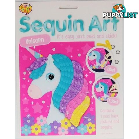 Sequin Art Craft Kit Assorted 4 Designs - 800713