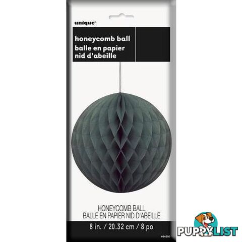 Honeycomb Ball Midnight Black 20cm (8) - 011179642502