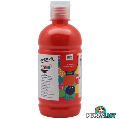 Poster Paint 500ml (16.91oz) - Vermilion - 9328577035661