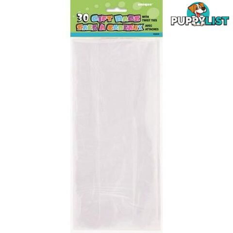 30 Cello Bags - Clear 28cm H x 13cm W 11 x 5 - 011179620081