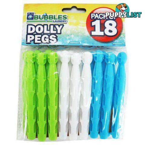 Dolly Plastic Pegs 18Pk - 9328644044480