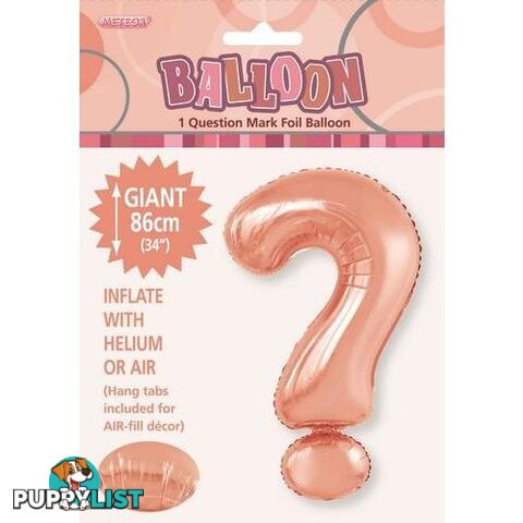 Rose Gold ? Alphabet Foil Balloon 86cm (34) - 9311965429524