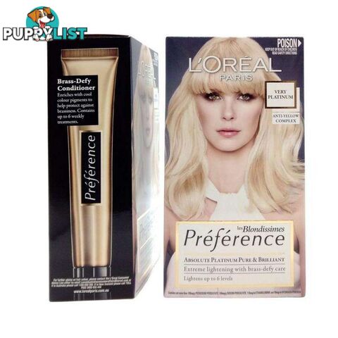 Loreal Paris Preference Hair Colour Very Platinum Pack of 3 - 900050