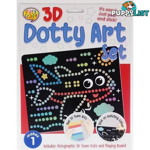 3D Dotty Art Set Assorted 6 Designs - 800675