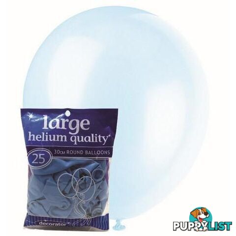 Sky Blue - 25 x 30cm (12) Decorator Balloons - 9311965025221