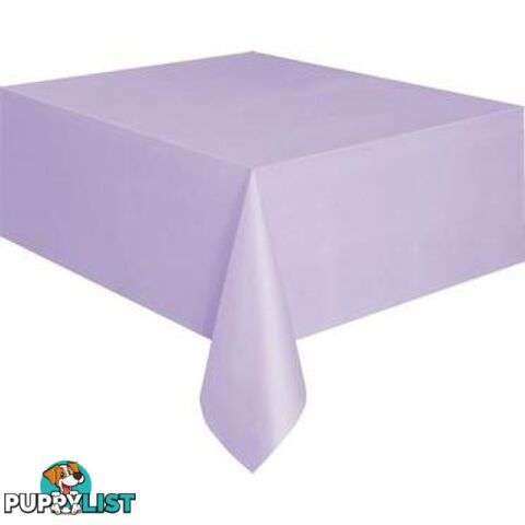 Lavender Unique Plastic Tablecover Rectangle 137cm x 274cm (54 x 108) - 011179050819