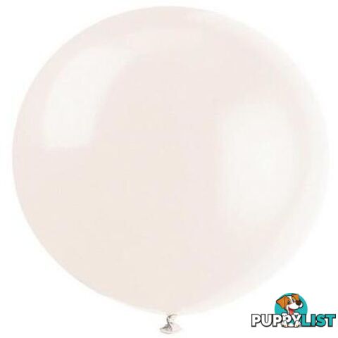 Linen White 6 x 91cm (36) Latex Balloons - 011179567225