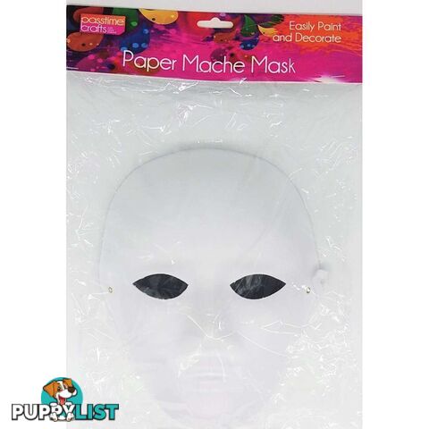 Paper Mache Mask Easy to Paint & Decorate - 9348291003890