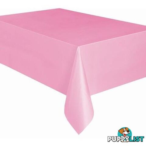 Lovely Pink Plastic Tablecover Rectangle 137cm x 274cm (54 x 108) - 011179503926