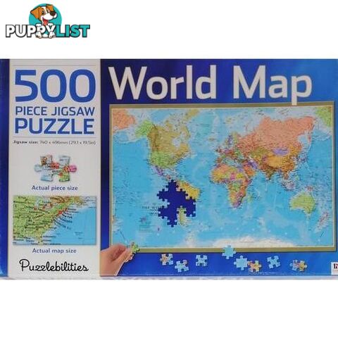 Jigsaw World Map 500pcs - 9781743633434