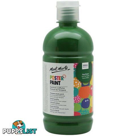 Mont Marte Poster Paint Sap Green 500ml - 9328577035692