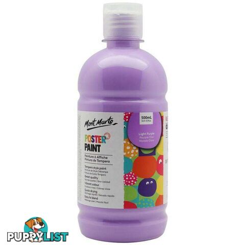 Poster Paint 500ml (16.91oz) - Light Purple - 9328577020711